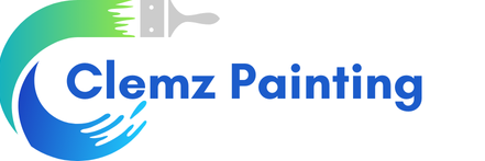 blue and white modern paint logo
